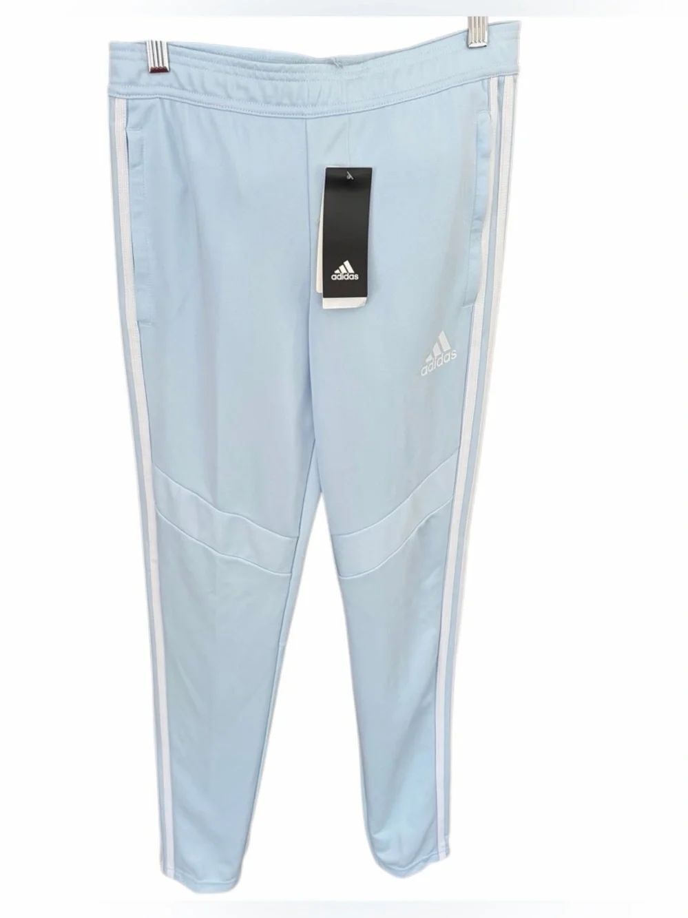NWT Adidas Tiro 19 Tapered Track Pants,   Ice Blue /White Stripes Size XL